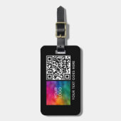 Benutzerdefinierter Logo-Scan QR-Code Strichname T Gepäckanhänger (Vorderseite vertikal)