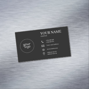 Benutzerdefinierter Logo Schwarz Karte Magnet