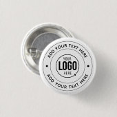 🔘 Benutzerdefinierter Logo-Text-Button Personalis Button (Vorne & Hinten)