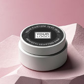 Benutzerdefinierter Logo-Text dunkelmarmores Grenz Runder Aufkleber