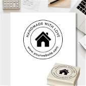 Benutzerdefinierter Logo-Text Gummistempel