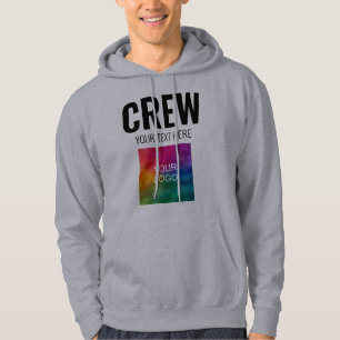Benutzerdefinierter Logo-Text hier Crew Mitarbeite Hoodie