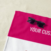 Benutzerdefinierter Logo Text QR Code Strandtuch I (Beispiel)