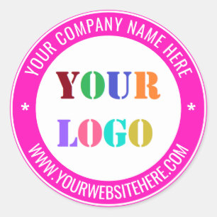 Benutzerdefinierter Logo-Text runder Aufkleber Bei