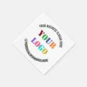 Benutzerdefinierter Logo Text Soziale Medien Werbu Serviette (Ecke)