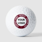 Benutzerdefinierter Logo-Text und Berufliche Golfb Golfball (Vorderseite)