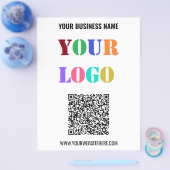 Benutzerdefinierter Logo-Text und QR-Code-Promo-Bu Flyer (Einzeln)