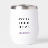 Benutzerdefinierter Logo-Thermobecher für Wein ohn (Vorderseite)