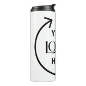 Benutzerdefinierter Logo-Trailer Thermosbecher (Nach links gedreht)