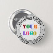 Benutzerdefinierter Logo- und Text-Geschäfts-Promo Button (Vorne & Hinten)