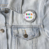 Benutzerdefinierter Logo- und Text-Geschäfts-Promo Button (Beispiel)