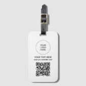 Benutzerdefinierter Logo-Website-Adresse QR-Code-P Gepäckanhänger (Vorderseite Vertikal)