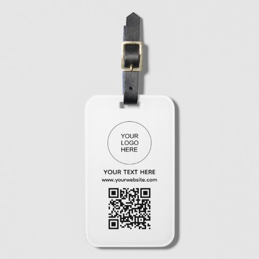 Benutzerdefinierter Logo-Website-Adresse QR-Code-P Gepäckanhänger (Vorderseite Vertikal)