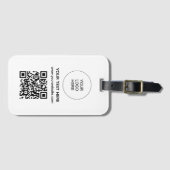 Benutzerdefinierter Logo-Website-Adresse QR-Code-P Gepäckanhänger (Vorderseite (Horizontal))