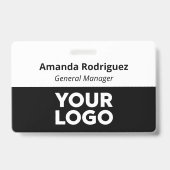 Benutzerdefinierter Logobediensteter einfacher wei Ausweis (Vorderseite)