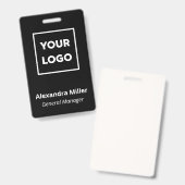 Benutzerdefinierter Logomitarbeiter Einfacher schw Ausweis (Vorder- & Rückseite)