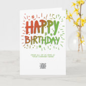 Benutzerdefinierter Logospass Glücklich Geburtstag Karte (Gelbe Blume)