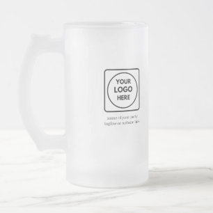 Benutzerdefinierter Logotext Frosted Beer Promo Ta Mattglas Bierglas