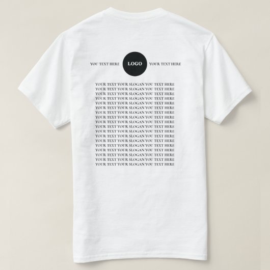 Benutzerdefinierter Logotext T-Shirt (Design Rückseite)
