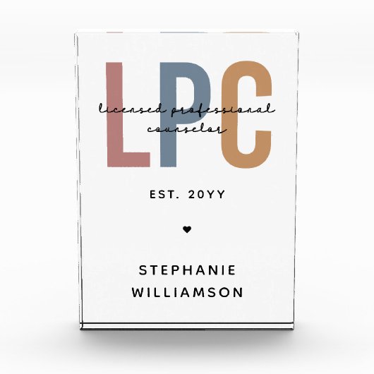 Benutzerdefinierter LPC-lizenzierter Beruflicher B Fotoblock (Vorderseite)