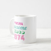 Benutzerdefinierter lustiger 50. Geburtstags-Spruc Kaffeetasse (Vorderseite Links)