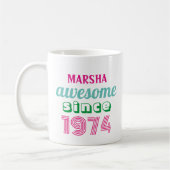 Benutzerdefinierter lustiger 50. Geburtstags-Spruc Kaffeetasse (Links)