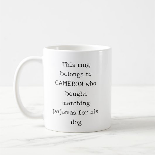 Benutzerdefinierter lustiger Spruch Weihnachten Fe Kaffeetasse (Links)