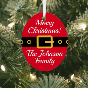 Benutzerdefinierter lustiger Weihnachtsmann-Bauch- Ornament Aus Metall