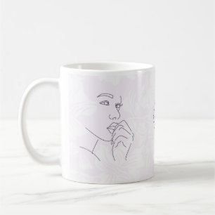 Benutzerdefinierter Mädchen-Illustrations-Tassende Kaffeetasse