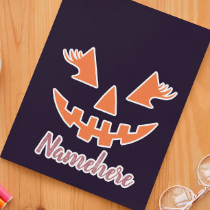 Benutzerdefinierter Mädchenhafter Jack O Lantern K Aufkleber