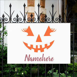 Benutzerdefinierter Mädchenhafter Jack O Lantern K Banner