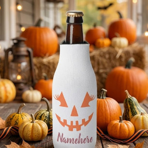 Benutzerdefinierter Mädchenhafter Jack O Lantern K Flaschenkühler