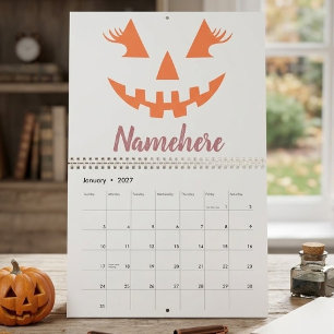 Benutzerdefinierter Mädchenhafter Jack O Lantern K Kalender