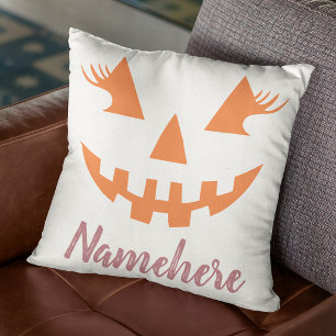 Benutzerdefinierter Mädchenhafter Jack O Lantern K Kissen