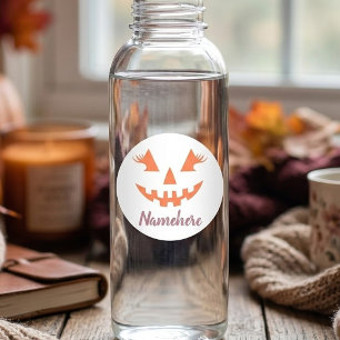 Benutzerdefinierter Mädchenhafter Jack O Lantern K Runder Aufkleber