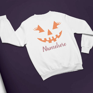 Benutzerdefinierter Mädchenhafter Jack O Lantern K Sweatshirt