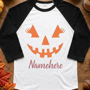 Benutzerdefinierter Mädchenhafter Jack O Lantern K T-Shirt