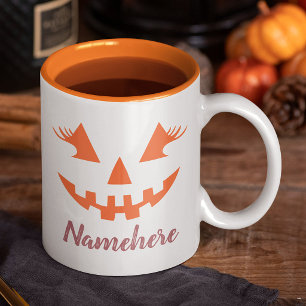 Benutzerdefinierter Mädchenhafter Jack O Lantern K Zweifarbige Tasse