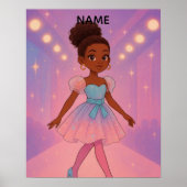 Benutzerdefinierter Mädchenname Poster (Vorne)