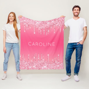 Benutzerdefinierter Mädchenname Weichzeichnen Ros Fleecedecke