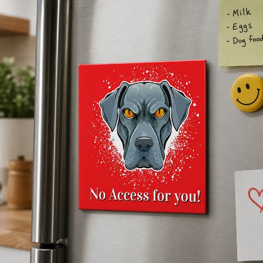 Benutzerdefinierter Magnet mit Hundegesicht und Zu