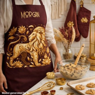 Benutzerdefinierter Majestätischer Goldener Löwe Schürze