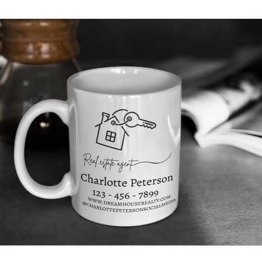 Benutzerdefinierter Makler-Kaffeebecher Kaffeetasse