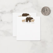 Benutzerdefinierter Mama-Bär mit 2 Kindernamen Mut Mitteilungskarte (Vorderseite/Rückseite Beispiel)