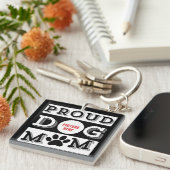 Benutzerdefinierter Mama für Hunde Schlüsselanhänger (Vorderseite rechts)