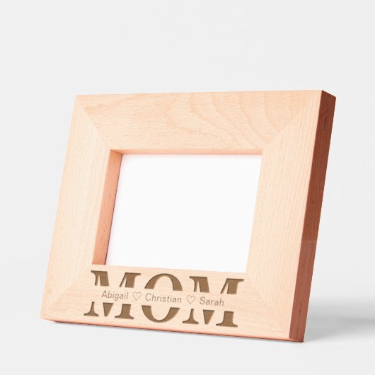 Benutzerdefinierter "Mama" Monogramm Bildrahmen mi Geätzte Rahmen (Links)