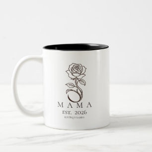 Benutzerdefinierter MAMA-Rosen-Minimalist Coffee M Zweifarbige Tasse