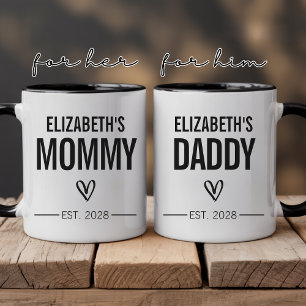 Benutzerdefinierter Mama- und Papa-Geschenkbecher  Tasse