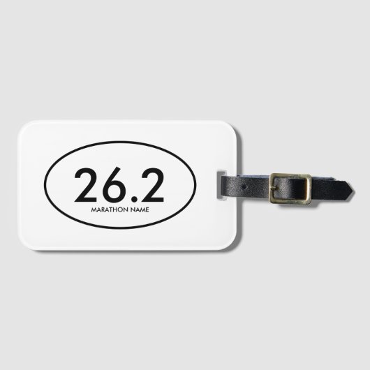 Benutzerdefinierter Marathon über 26,2 Meilen Gepäckanhänger (Vorderseite (Horizontal))