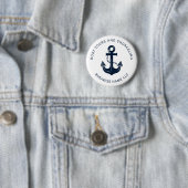 Benutzerdefinierter Marineblauer Anker Geschäft Un Button (Beispiel)